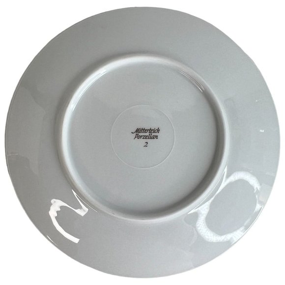 4 Mitterteich Porzellan Salad Side Plates Clock Pattern 7 3/4 IN Germany Vintage - Picture 5 of 13